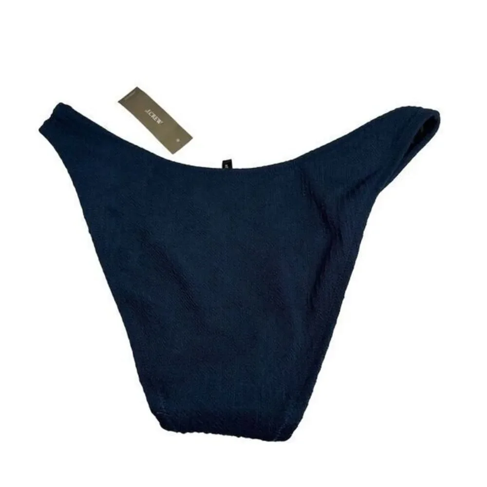 J.Crew Women's Bikini Swim Bottom‎ Size Medium New Blue Textured